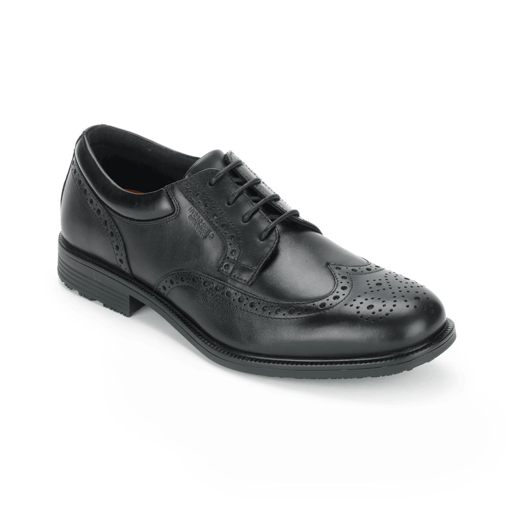 Rockport Pen Sko Herre Svart - Essential Details Waterproof Wingtip - TCWA46572